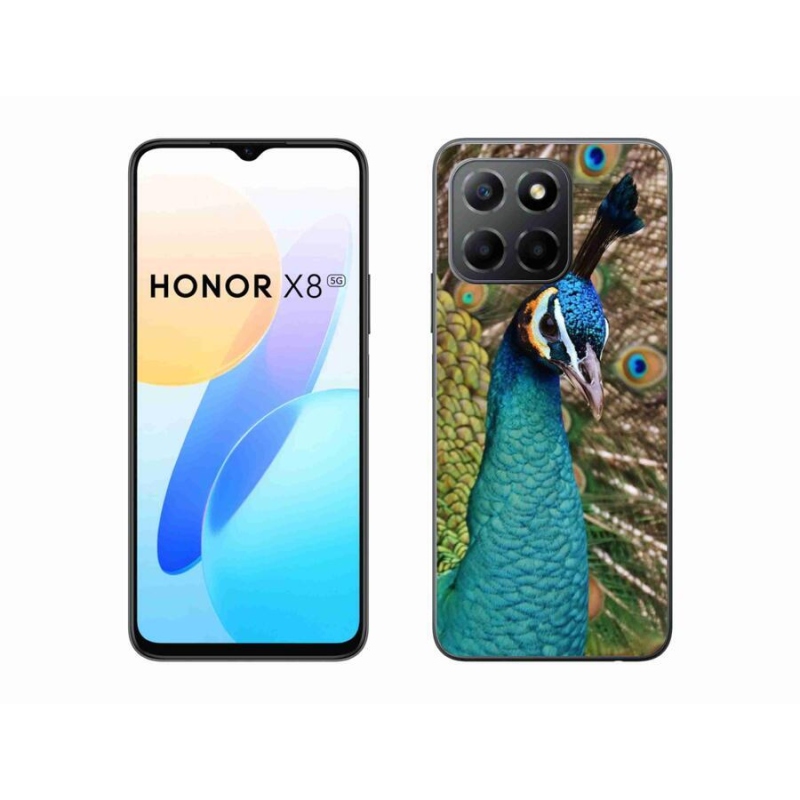 Gelový kryt mmCase na mobil Honor X8 5G/Honor 70 Lite 5G - páv