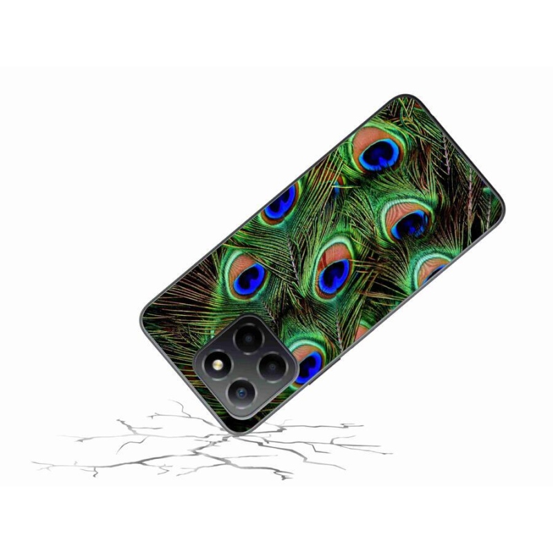 Gelový kryt mmCase na mobil Honor X8 5G/Honor 70 Lite 5G - paví peří
