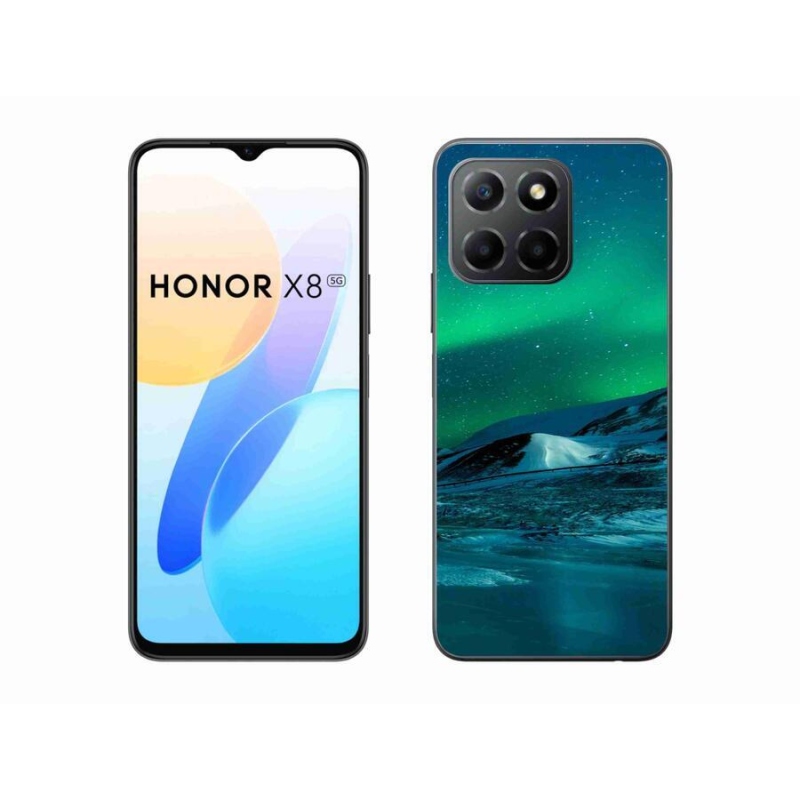 Gelový kryt mmCase na mobil Honor X8 5G/Honor 70 Lite 5G - polární záře
