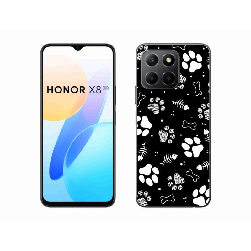 Gelový kryt mmCase na mobil Honor X8 5G/Honor 70 Lite 5G - psí tlapky
