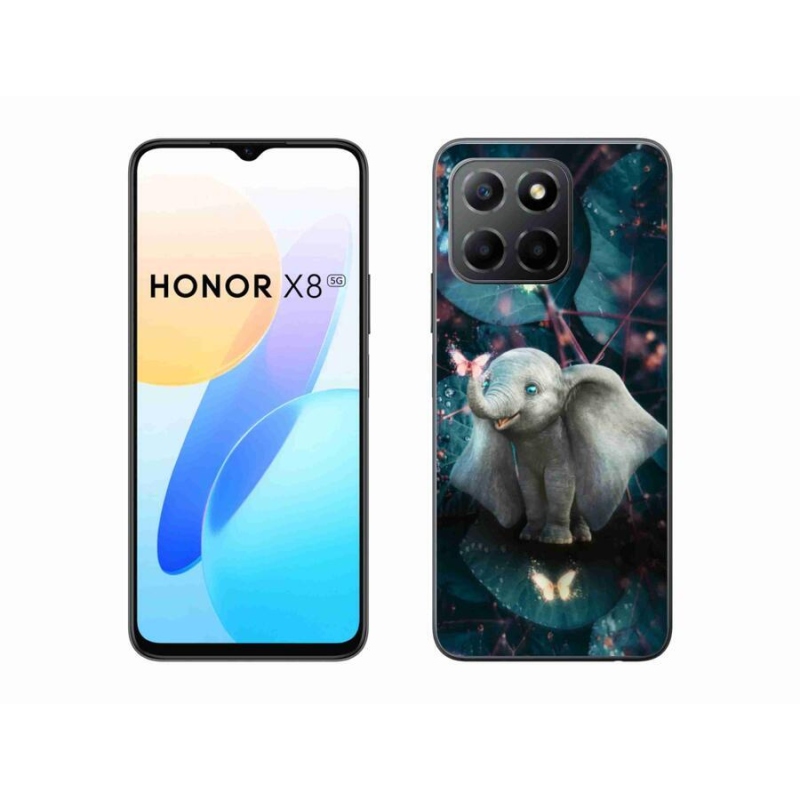 Gelový kryt mmCase na mobil Honor X8 5G/Honor 70 Lite 5G - roztomilý slon