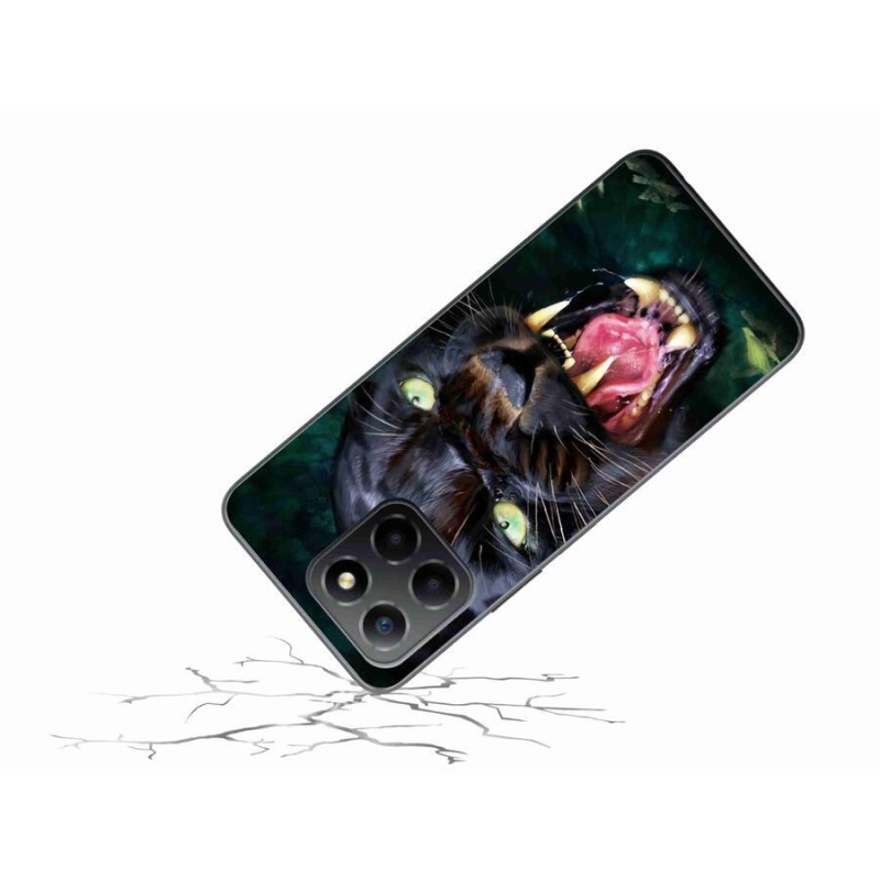 Gelový kryt mmCase na mobil Honor X8 5G/Honor 70 Lite 5G - rozzuřený černý panter