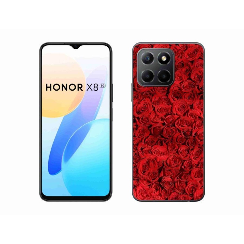 Gelový kryt mmCase na mobil Honor X8 5G/Honor 70 Lite 5G - růže