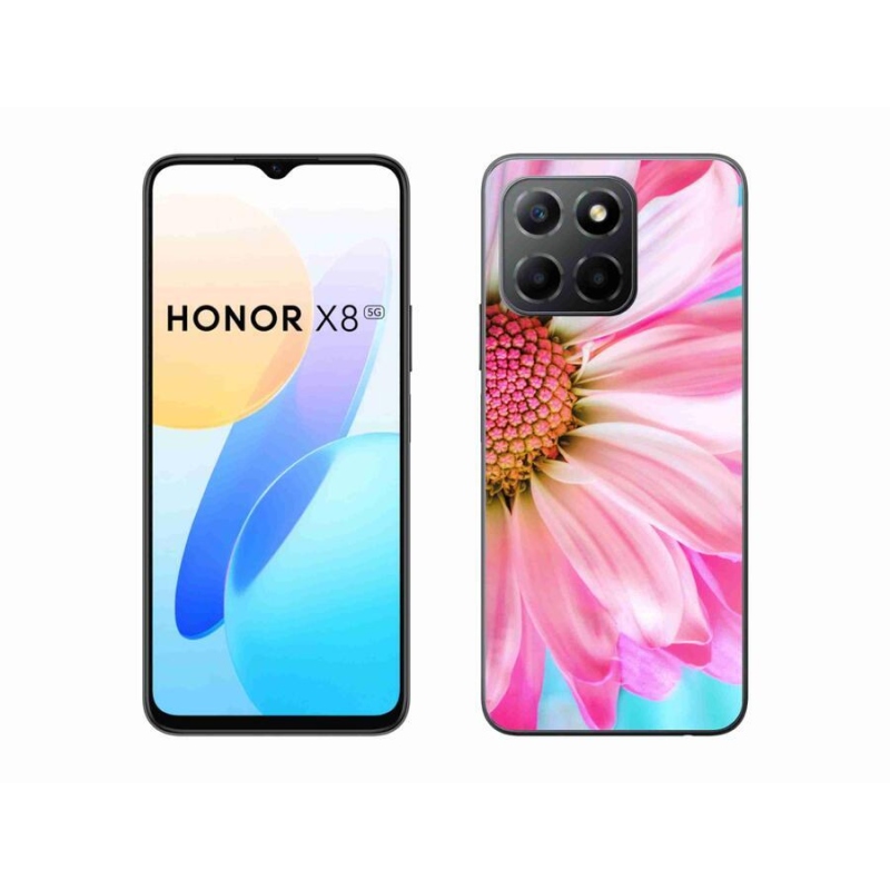 Gelový kryt mmCase na mobil Honor X8 5G/Honor 70 Lite 5G - růžová květina