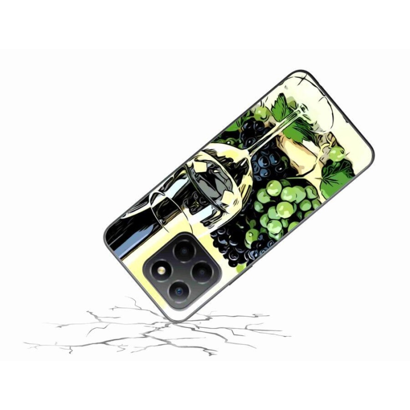 Gelový kryt mmCase na mobil Honor X8 5G/Honor 70 Lite 5G - sklenka vína