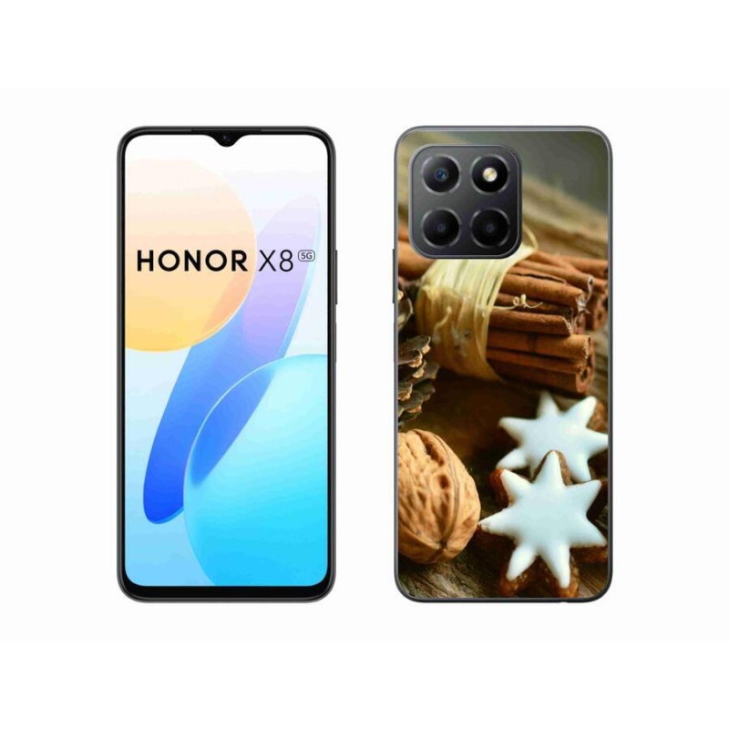 Gelový kryt mmCase na mobil Honor X8 5G/Honor 70 Lite 5G - skořice a perníčky