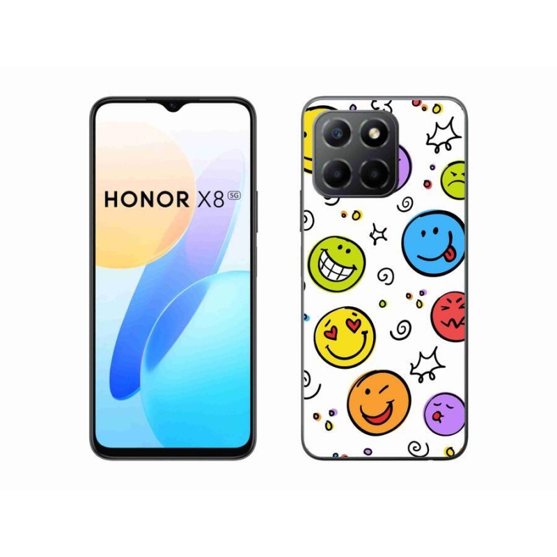 Gelový kryt mmCase na mobil Honor X8 5G/Honor 70 Lite 5G - smajlíci