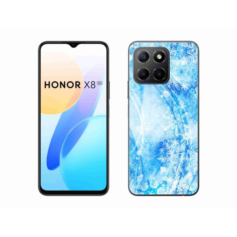 Gelový kryt mmCase na mobil Honor X8 5G/Honor 70 Lite 5G - sněhové vločky