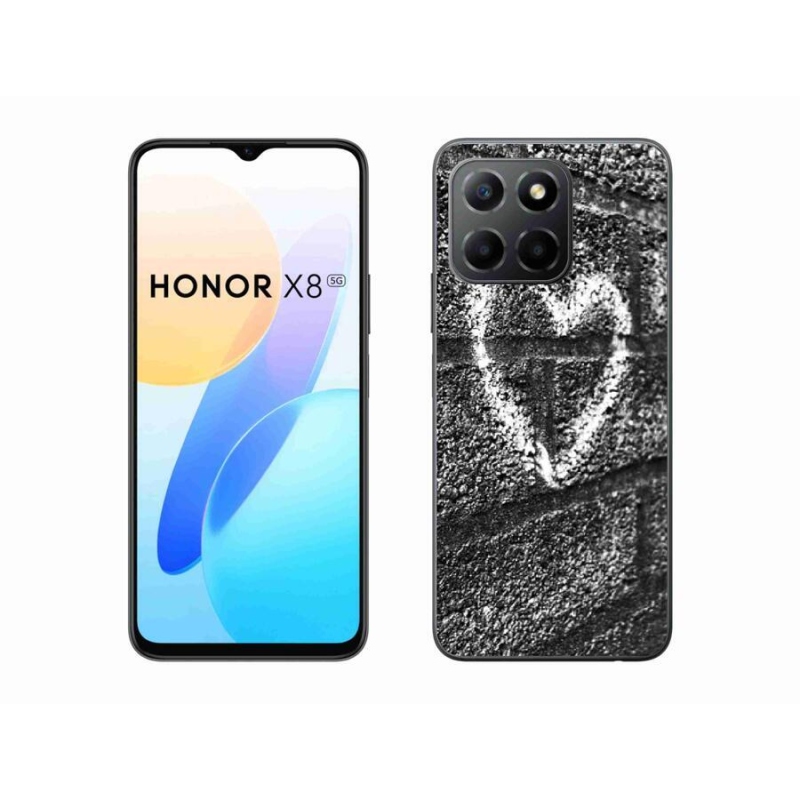 Gelový kryt mmCase na mobil Honor X8 5G/Honor 70 Lite 5G - srdce na zdi