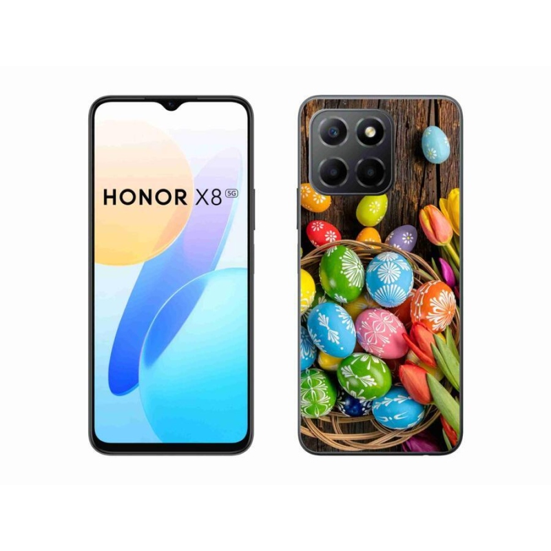 Gelový kryt mmCase na mobil Honor X8 5G/Honor 70 Lite 5G - velikonoční vajíčka