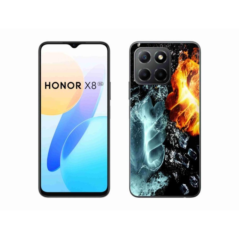 Gelový kryt mmCase na mobil Honor X8 5G/Honor 70 Lite 5G - voda a oheň