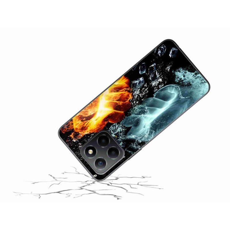 Gelový kryt mmCase na mobil Honor X8 5G/Honor 70 Lite 5G - voda a oheň