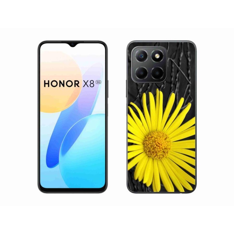 Gelový kryt mmCase na mobil Honor X8 5G/Honor 70 Lite 5G - žlutá květina