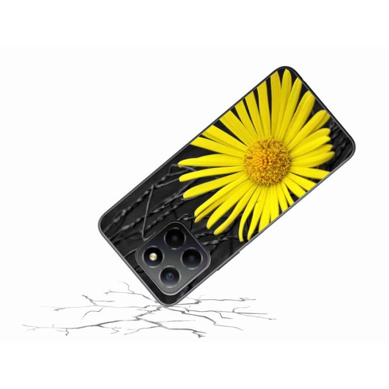 Gelový kryt mmCase na mobil Honor X8 5G/Honor 70 Lite 5G - žlutá květina