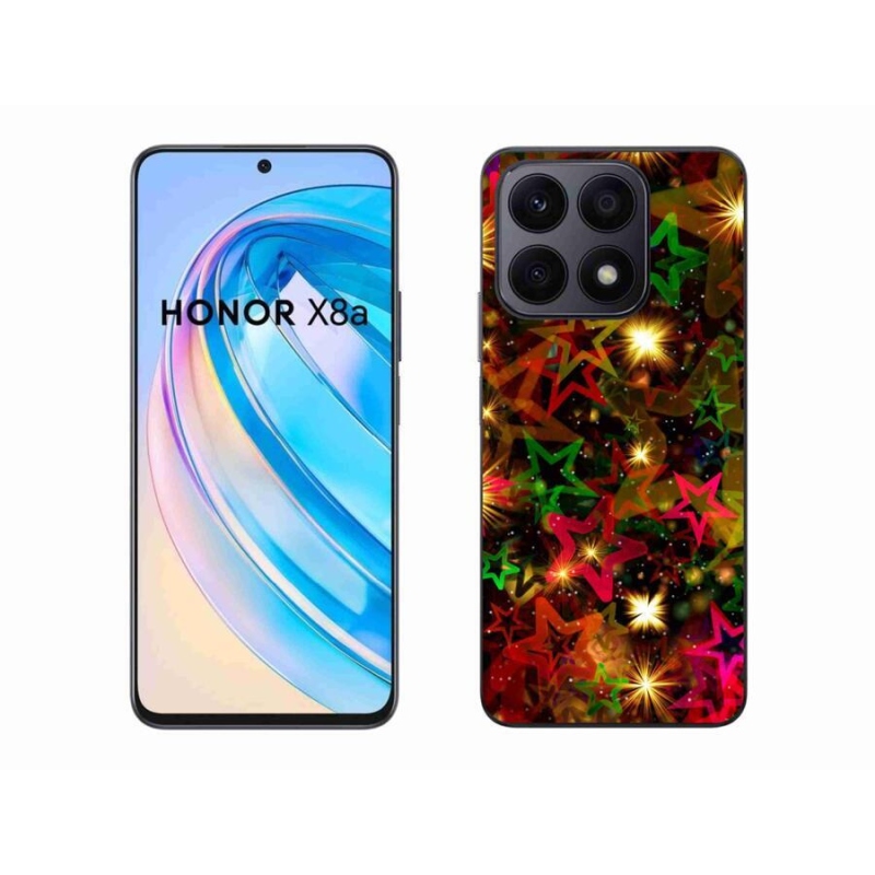 Gelový kryt mmCase na mobil Honor X8a - barevné hvězdičky