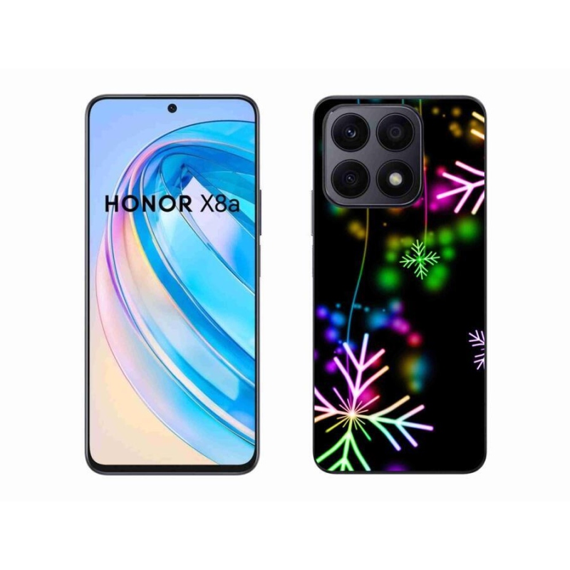 Gelový kryt mmCase na mobil Honor X8a - barevné vločky