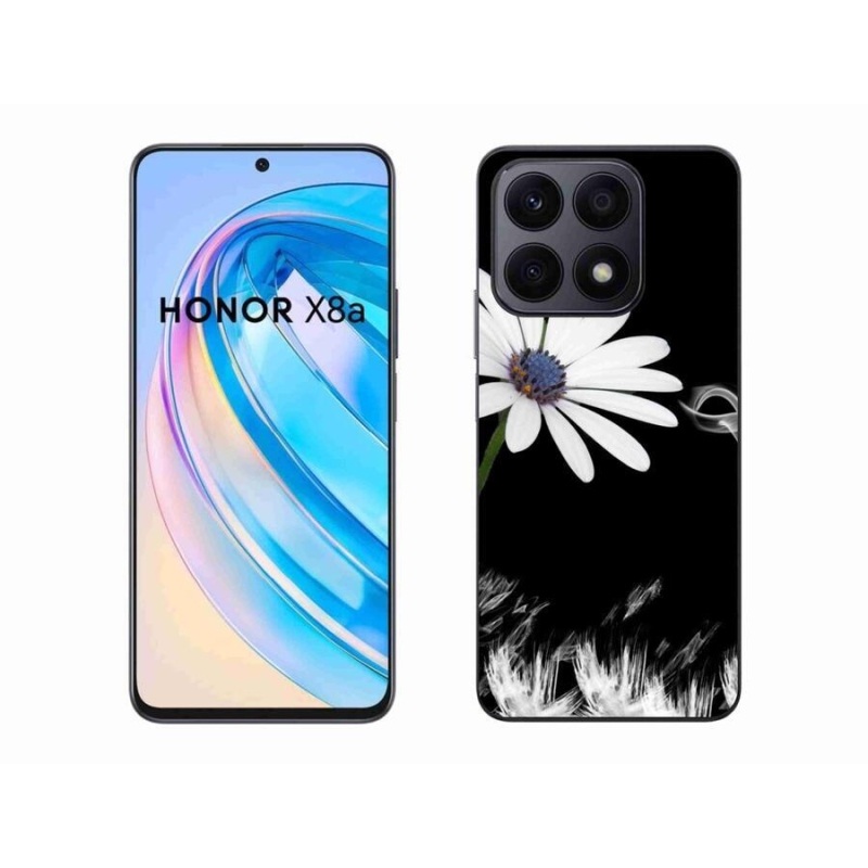 Gelový kryt mmCase na mobil Honor X8a - bílá květina