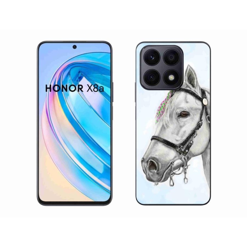 Gelový kryt mmCase na mobil Honor X8a - bílý kůň 1