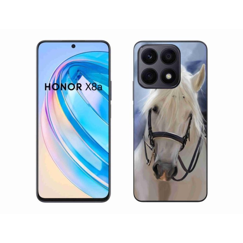 Gelový kryt mmCase na mobil Honor X8a - bílý kůň