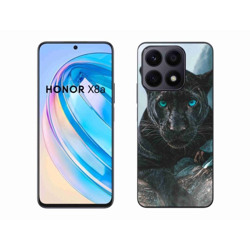 Gelový kryt mmCase na mobil Honor X8a - černý panter
