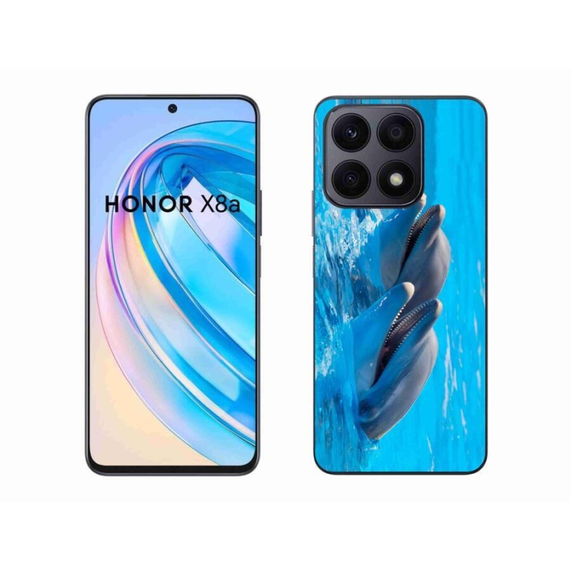 Gelový kryt mmCase na mobil Honor X8a - delfíni