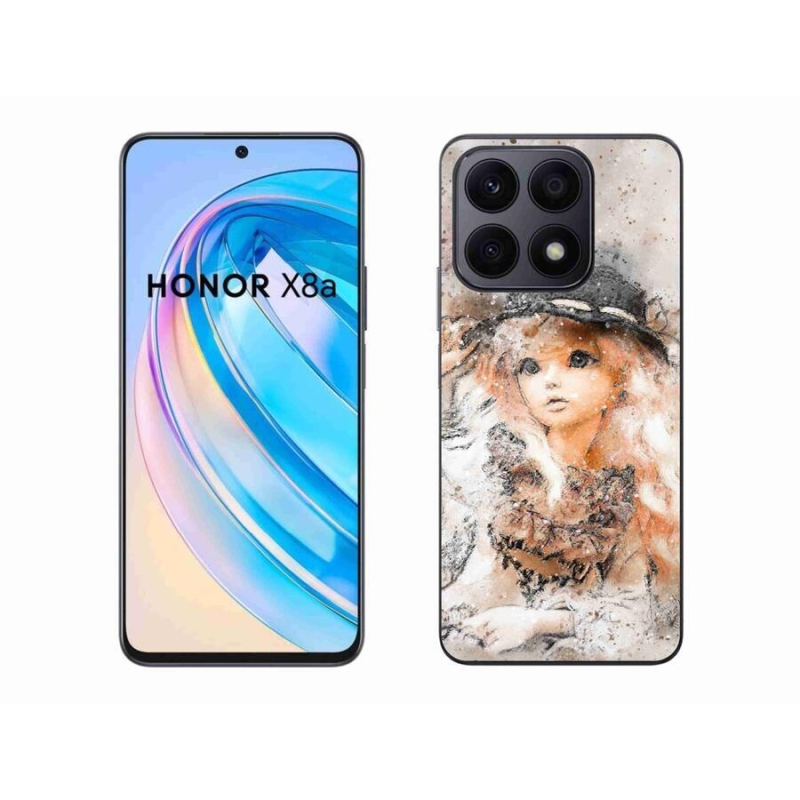 Gelový kryt mmCase na mobil Honor X8a - holčička s kloboukem