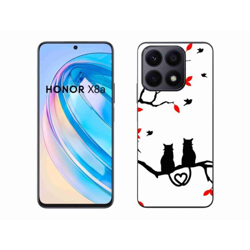 Gelový kryt mmCase na mobil Honor X8a - kočičí láska