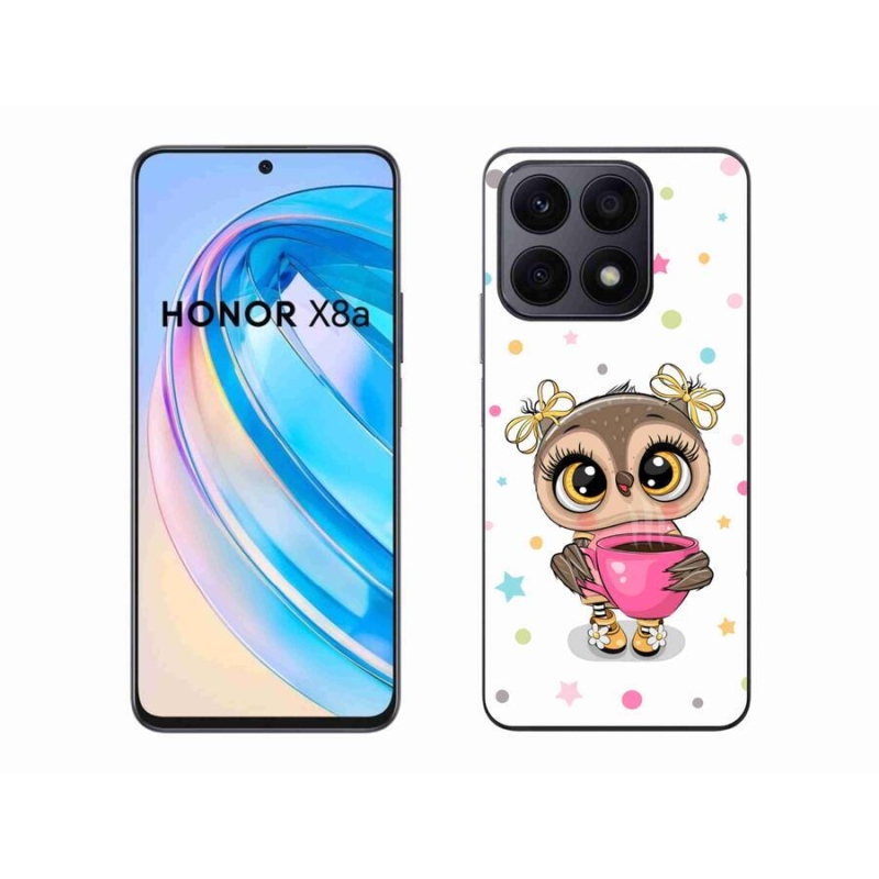 Gelový kryt mmCase na mobil Honor X8a - kreslená sovička