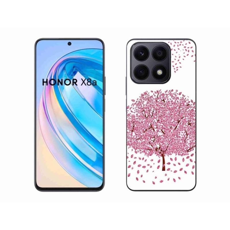Gelový kryt mmCase na mobil Honor X8a - kreslený strom s listy