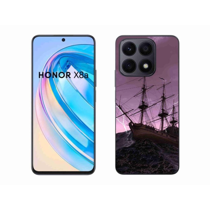 Gelový kryt mmCase na mobil Honor X8a - loď v bouři