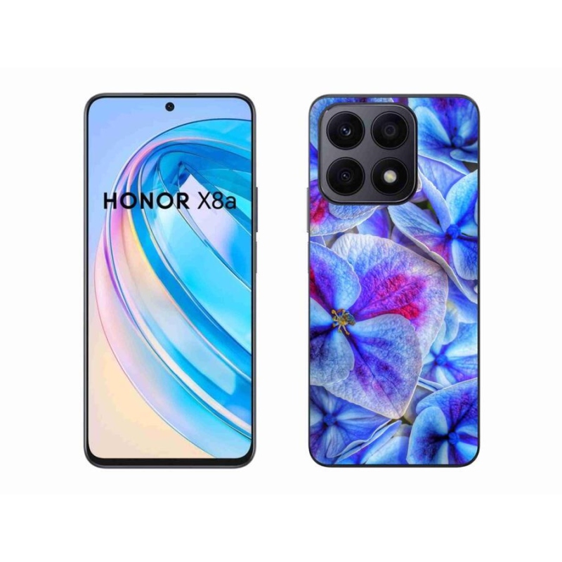 Gelový kryt mmCase na mobil Honor X8a - modré květy 1