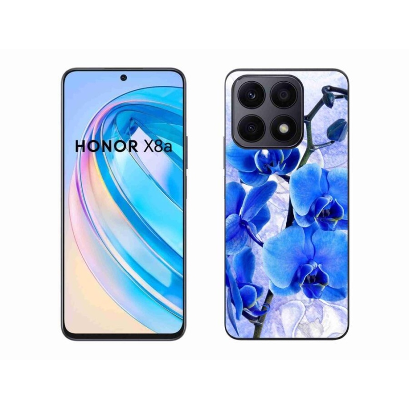 Gelový kryt mmCase na mobil Honor X8a - modré květy