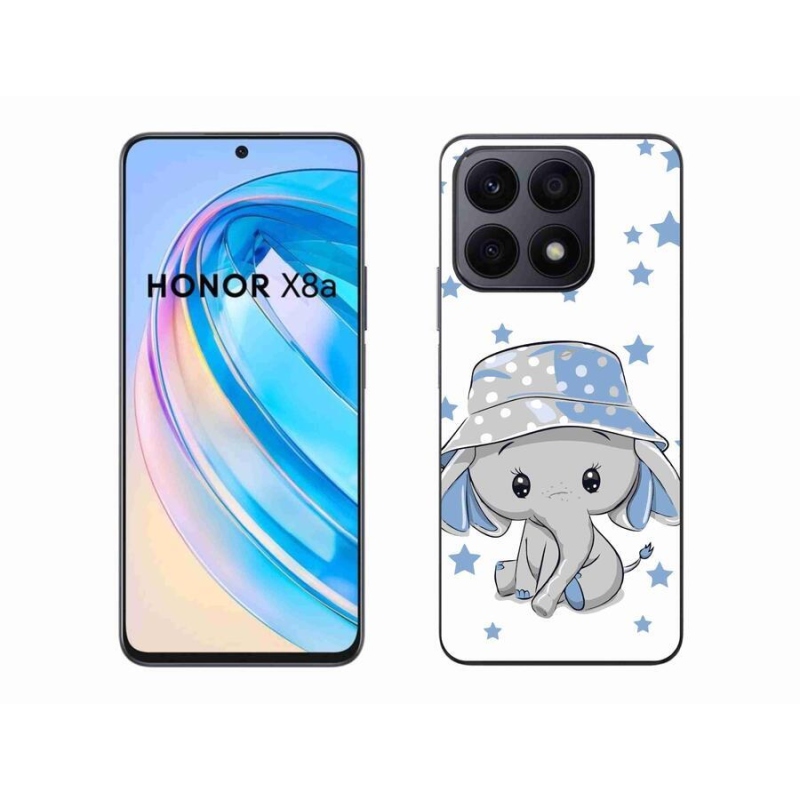 Gelový kryt mmCase na mobil Honor X8a - modrý slon