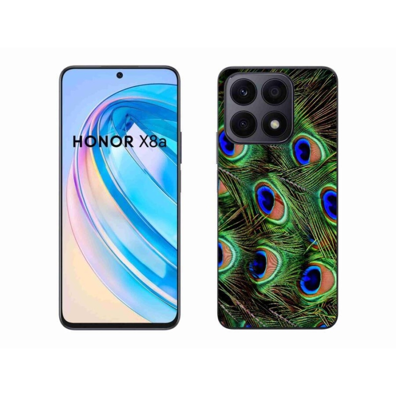 Gelový kryt mmCase na mobil Honor X8a - paví peří