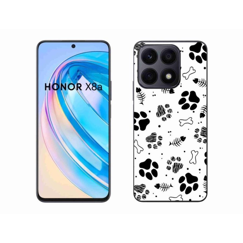 Gelový kryt mmCase na mobil Honor X8a - psí tlapky 1