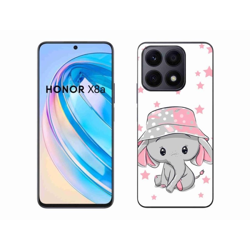 Gelový kryt mmCase na mobil Honor X8a - růžový slon
