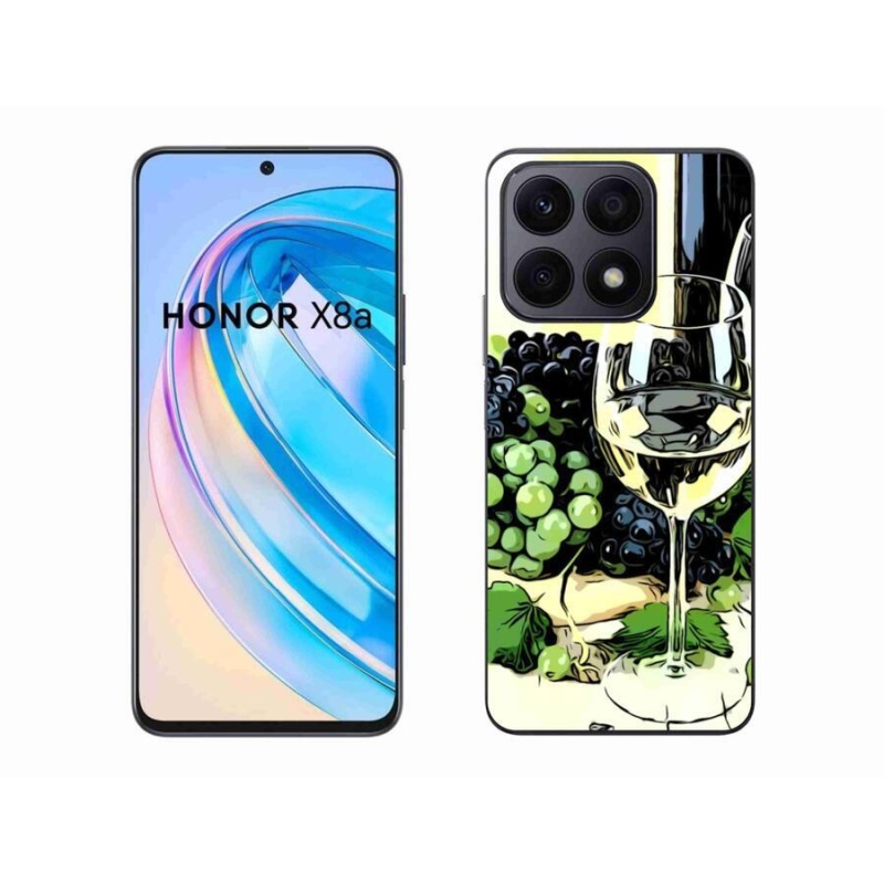 Gelový kryt mmCase na mobil Honor X8a - sklenka vína