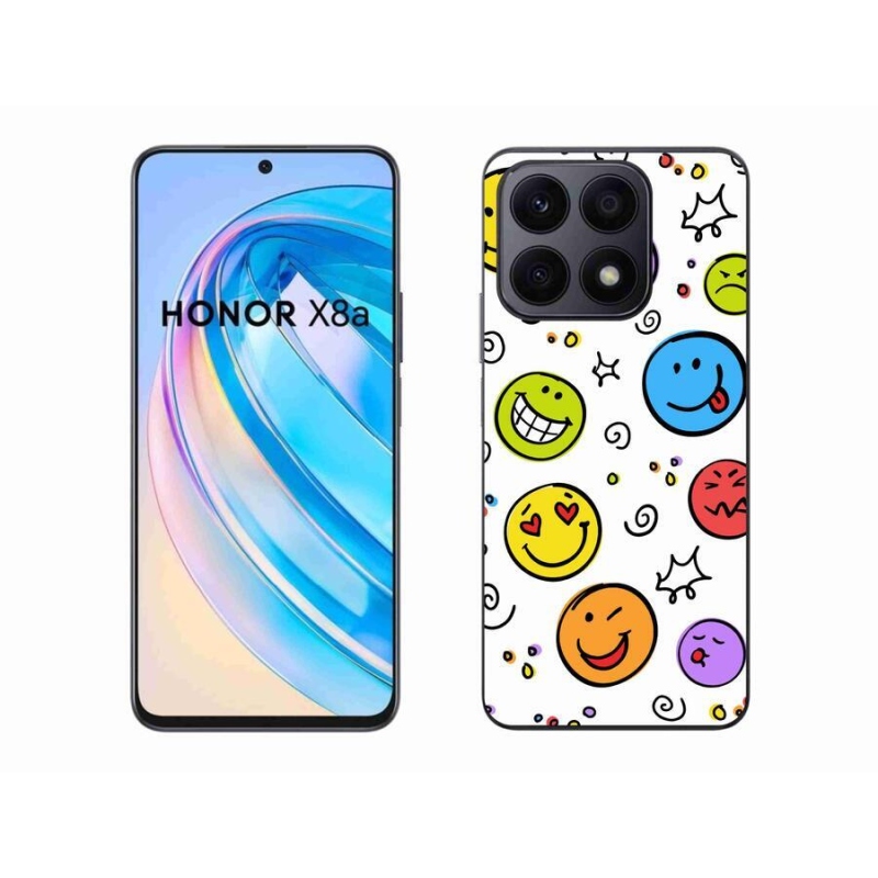 Gelový kryt mmCase na mobil Honor X8a - smajlíci