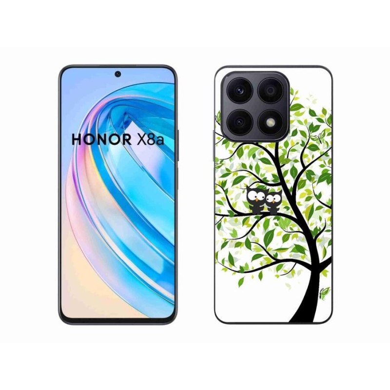 Gelový kryt mmCase na mobil Honor X8a - sovičky na stromě