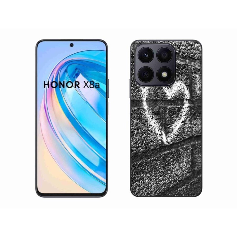 Gelový kryt mmCase na mobil Honor X8a - srdce na zdi