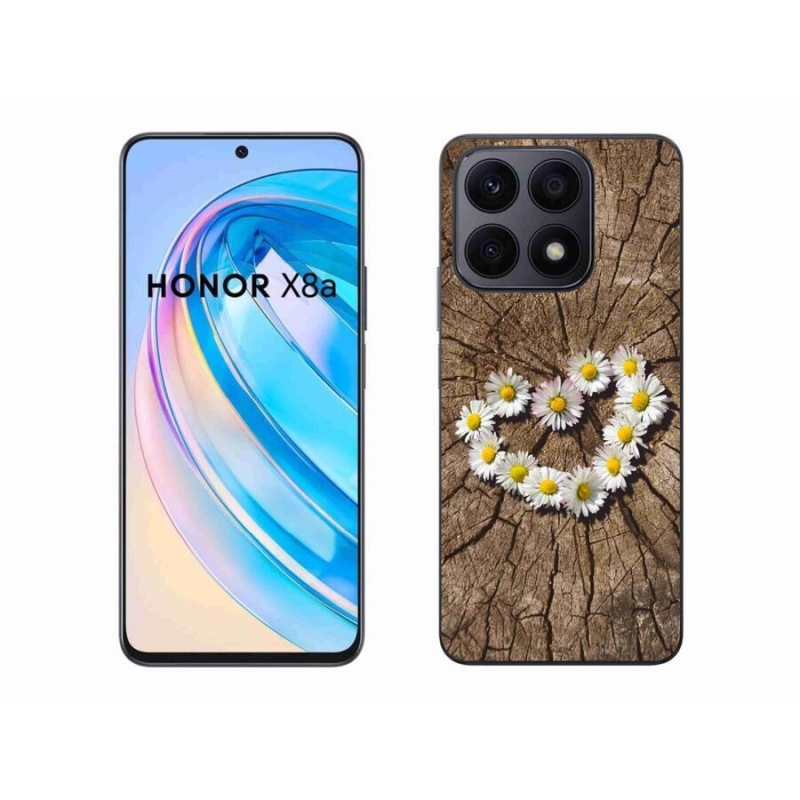 Gelový kryt mmCase na mobil Honor X8a - srdce z kopretin