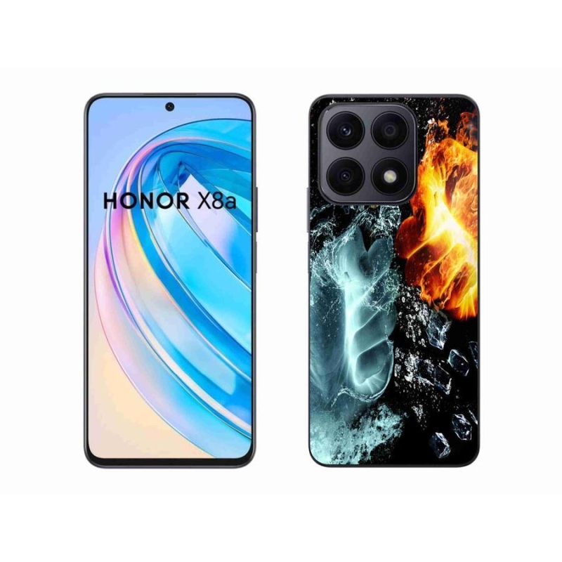 Gelový kryt mmCase na mobil Honor X8a - voda a oheň