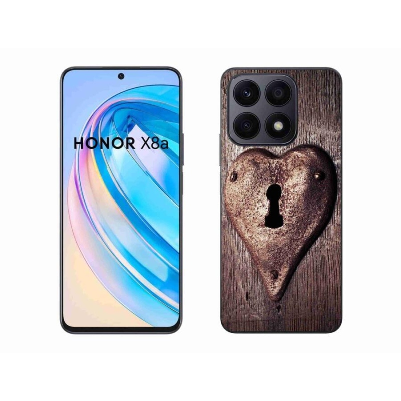 Gelový kryt mmCase na mobil Honor X8a - zámek ve tvaru srdce