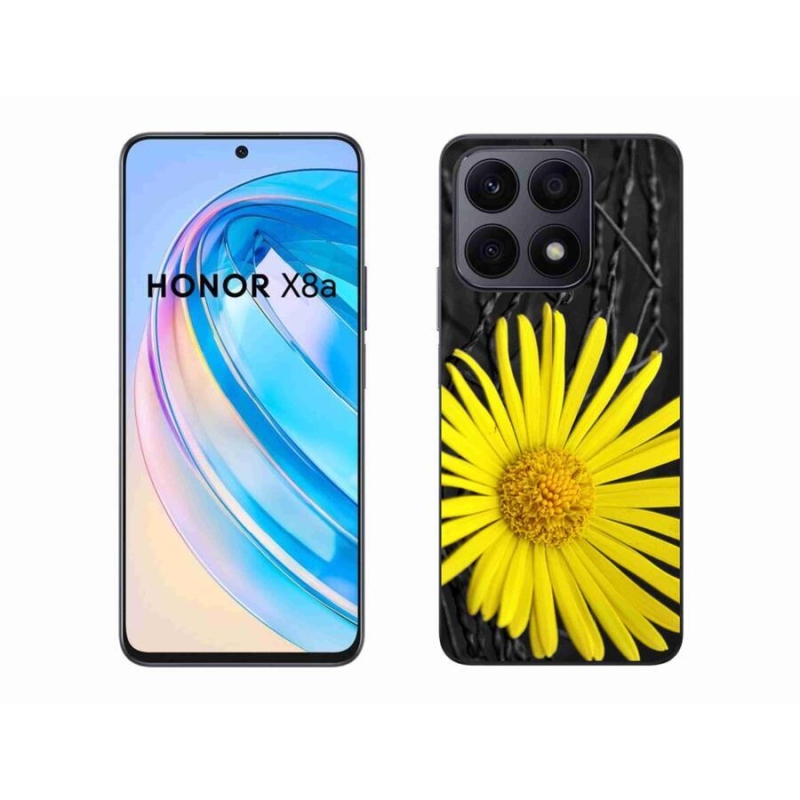 Gelový kryt mmCase na mobil Honor X8a - žlutá květina