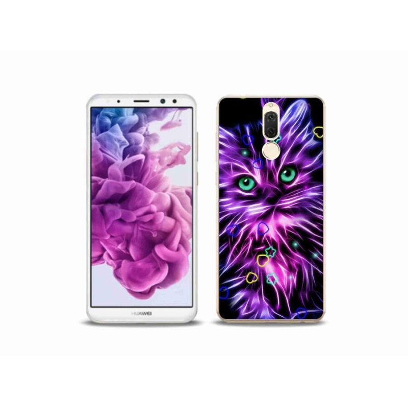 Gelový kryt mmCase na mobil Huawei Mate 10 Lite - abstraktní kočka