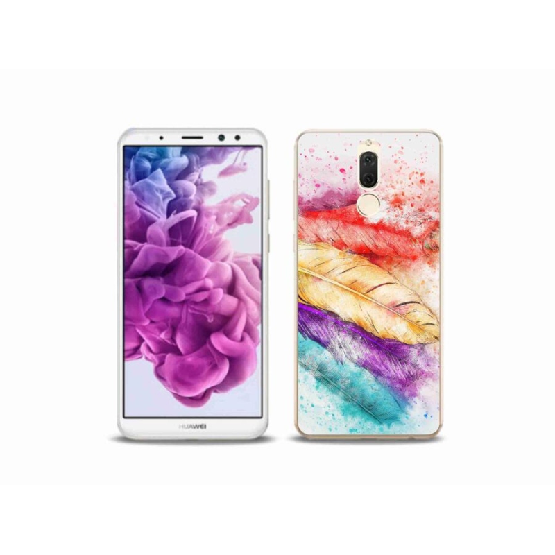 Gelový kryt mmCase na mobil Huawei Mate 10 Lite - barevné peří