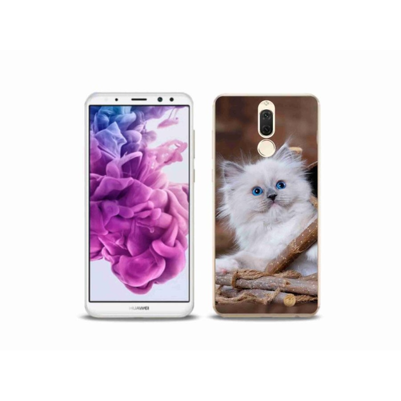 Gelový kryt mmCase na mobil Huawei Mate 10 Lite - bílé kotě