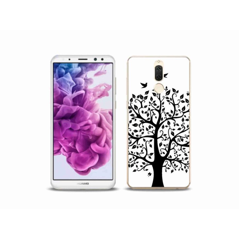Gelový kryt mmCase na mobil Huawei Mate 10 Lite - černobílý strom