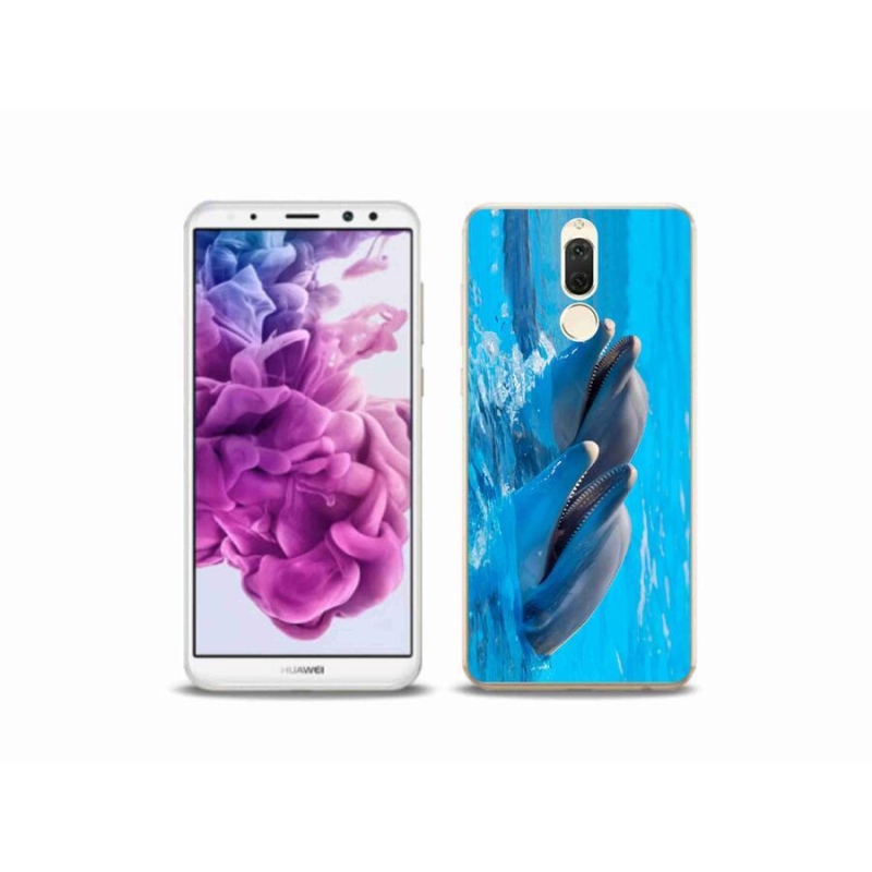 Gelový kryt mmCase na mobil Huawei Mate 10 Lite - delfíni
