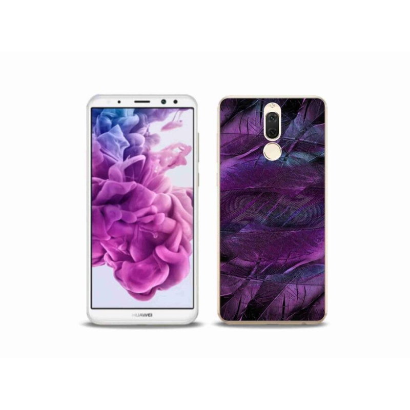 Gelový kryt mmCase na mobil Huawei Mate 10 Lite - fialová pírka